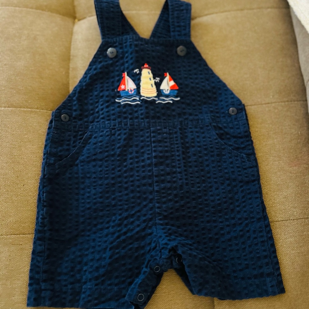 Boys 18 month Sail Boat Romper/Overalls